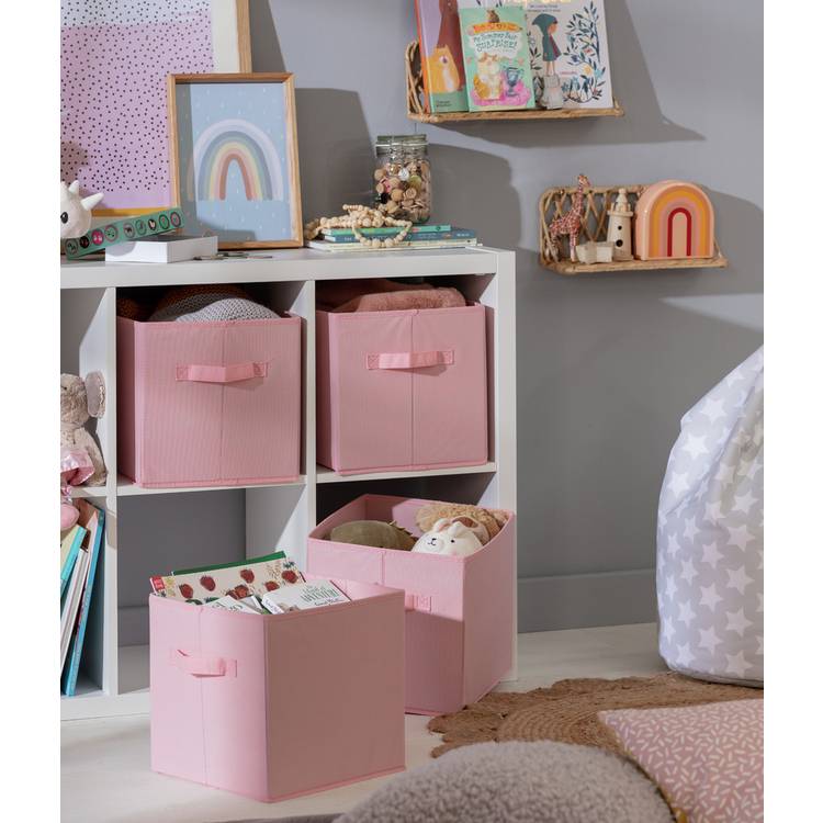 Argos Home Set of 4 Storage  Boxes - Pink 0