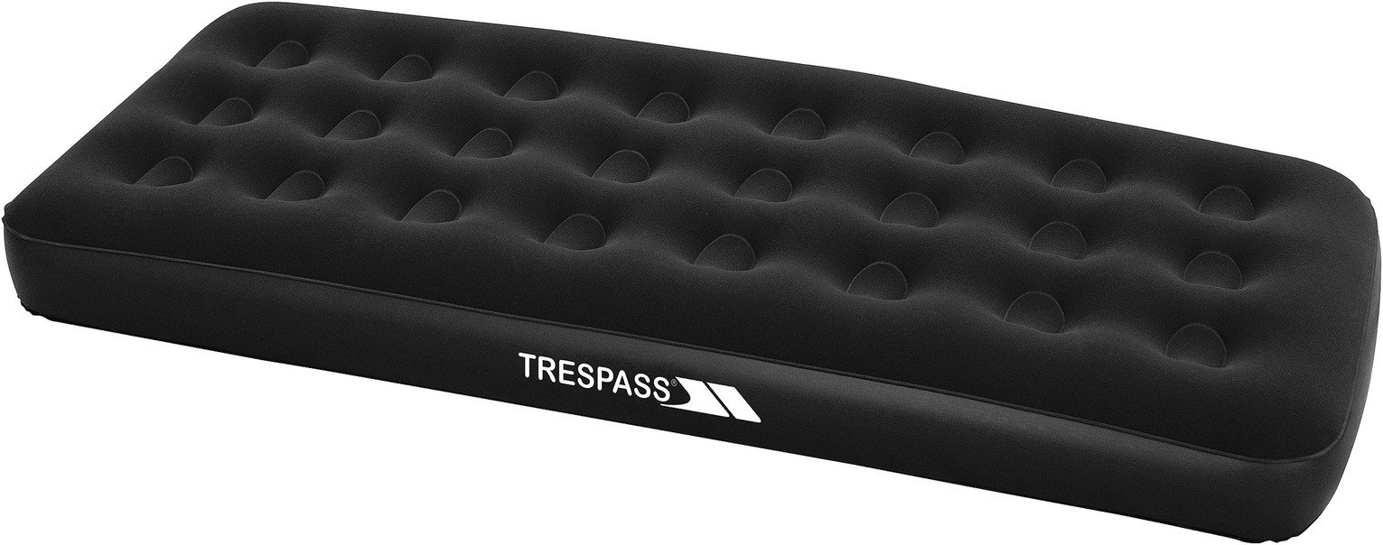 Trespass Single Flocked Air Bed with Mains Pump