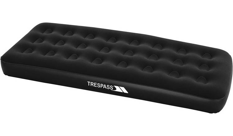 Trespass Single Flocked Air Bed with Mains Pump