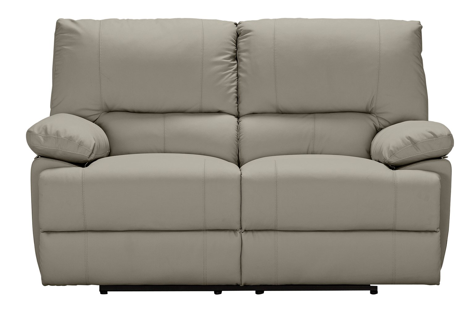 Argos Home Devlin 2 Seater Faux Leather Recliner Sofa - Grey