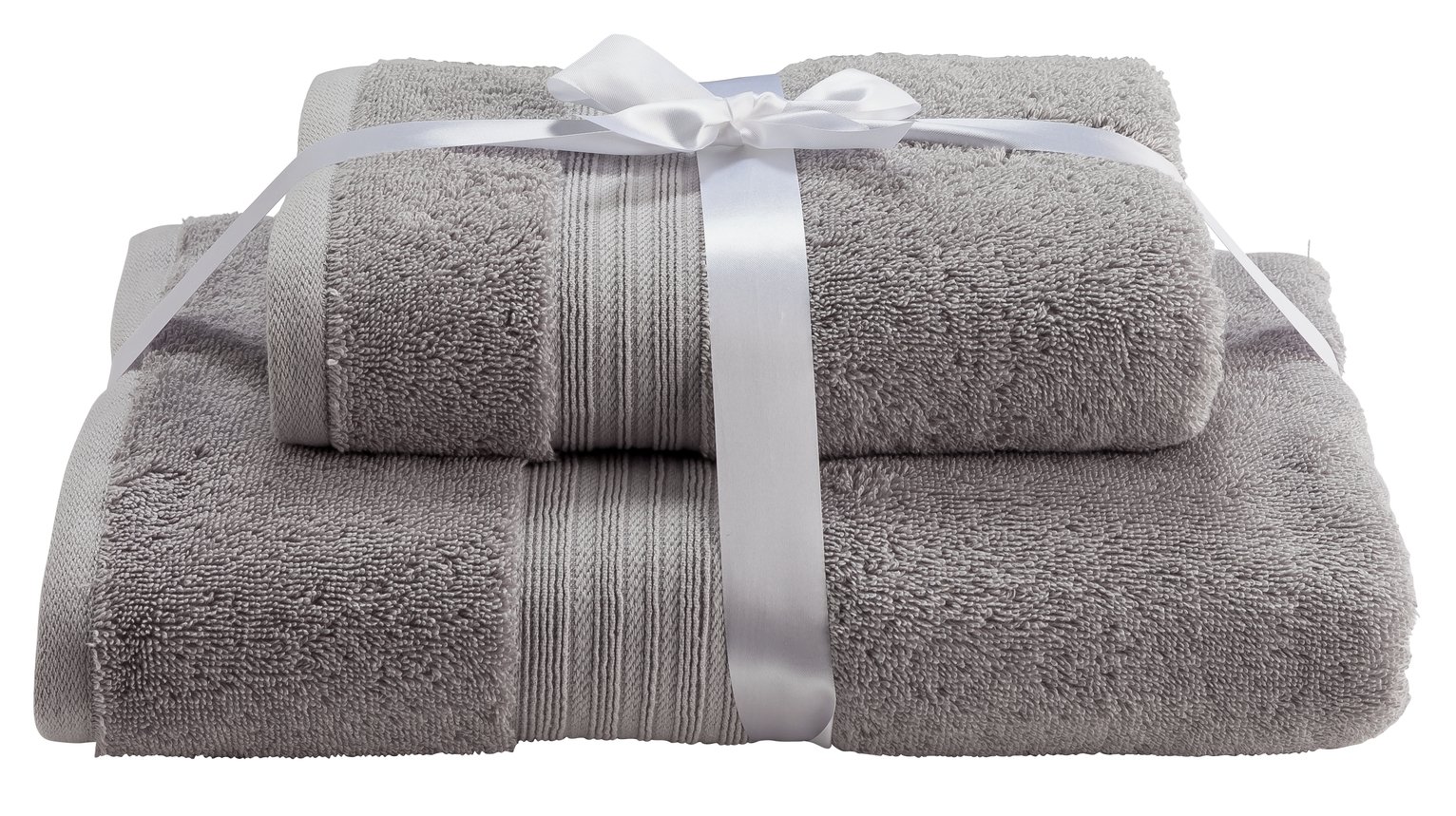Argos Home Egyptian Cotton 2 Piece Towel Bale - Dove Grey