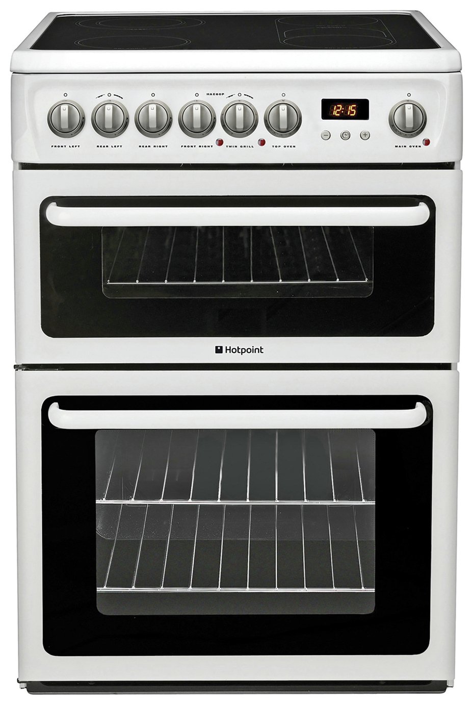 Hotpoint HAE60P 60cm Double Oven Electric Cooker - White
