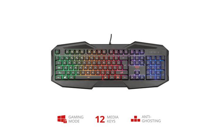 Buy Trust Gxt 0 Rw Avonn Wired Gaming Keyboard Pc Keyboards Argos