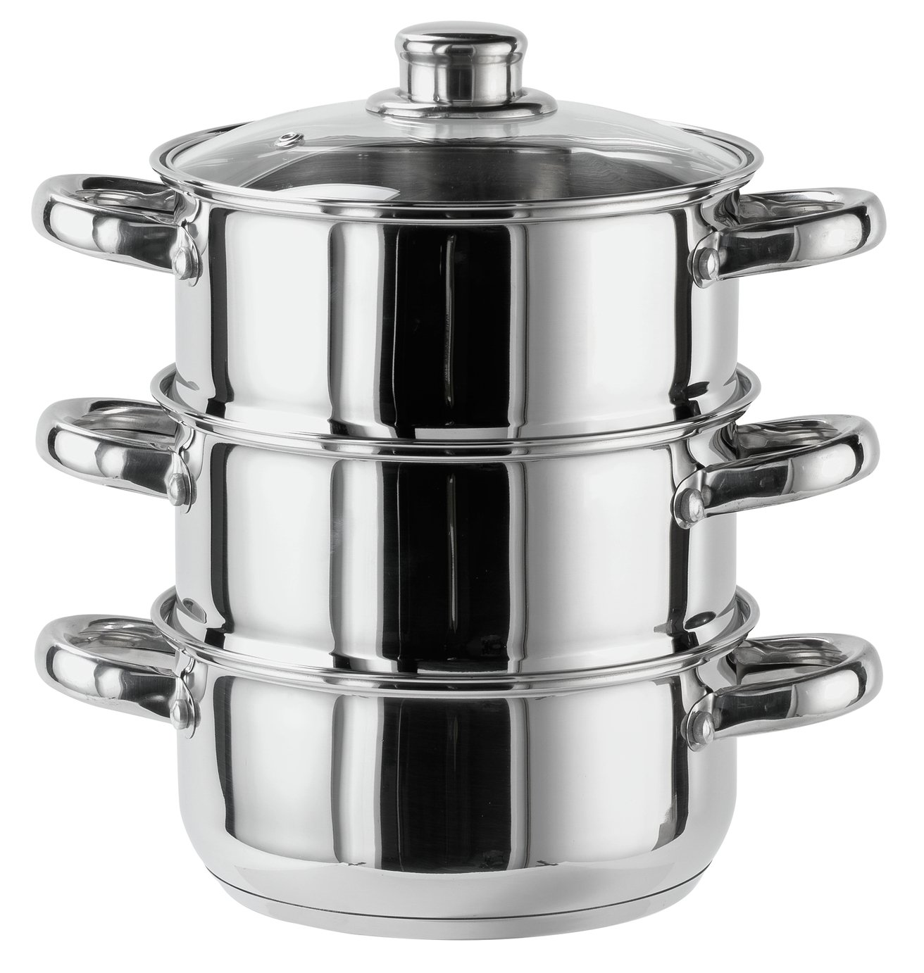 Argos Home 3 Tier Steamer - Stainless Steel