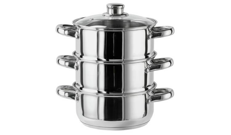 Buy Argos Home 3 Tier Steamer - Stainless Steel | Saucepan steamers | Argos