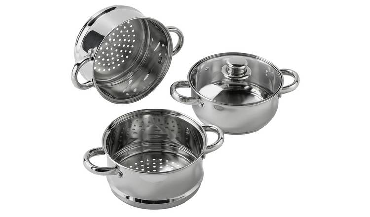 Buy Argos Home 3 Tier Steamer - Stainless Steel | Saucepan steamers | Argos