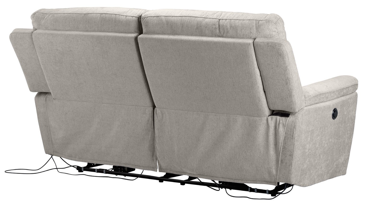 Argos Home Sandy 3 Seater Fabric Power Recliner Sofa Silver Reviews