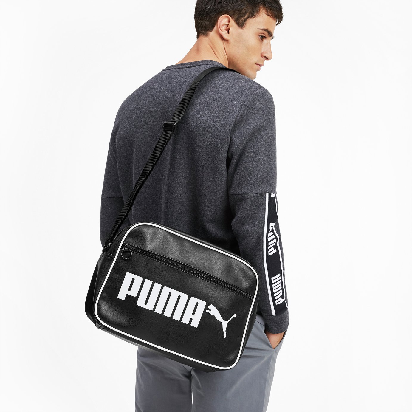 puma courier bag black