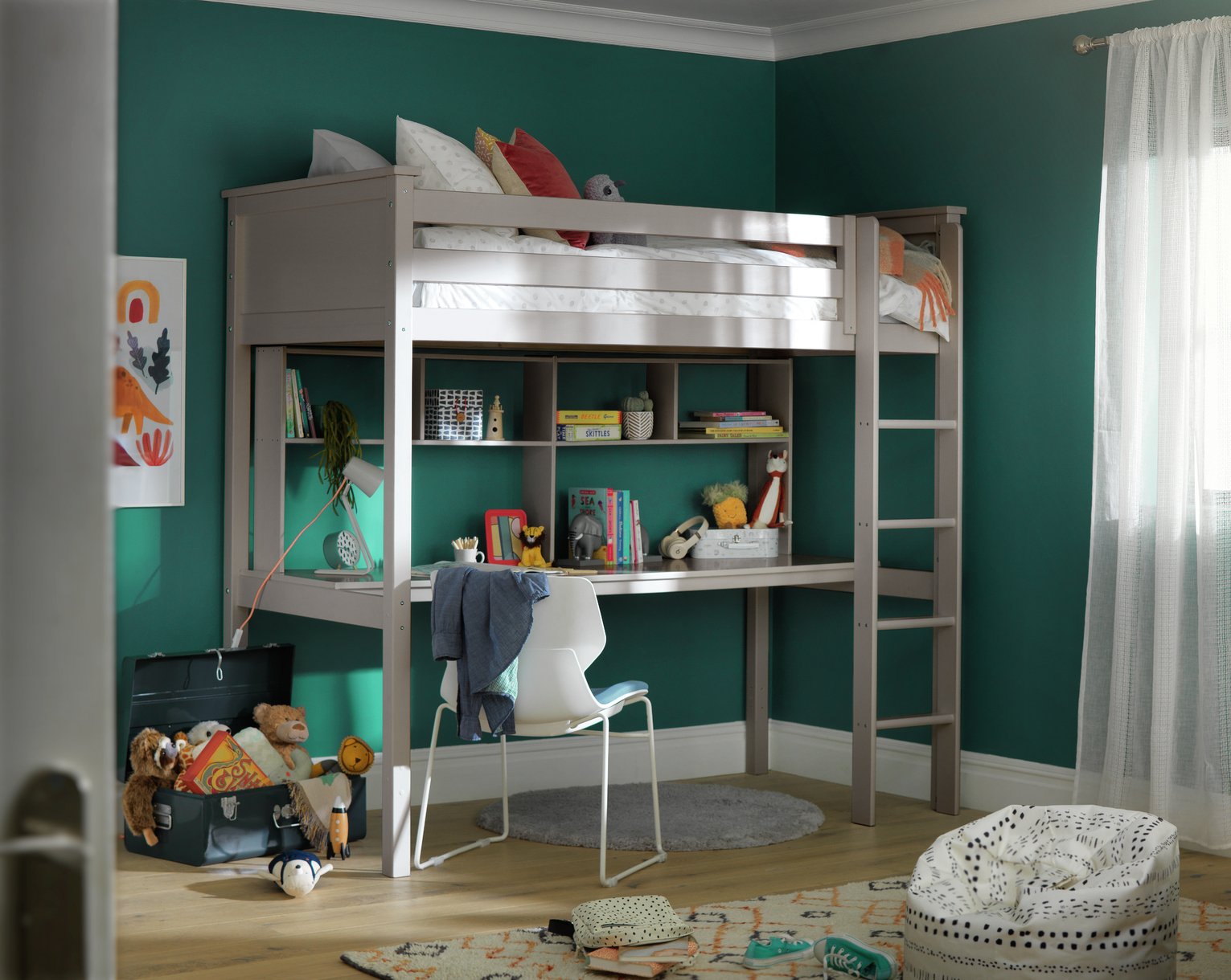 argos loft bed with desk