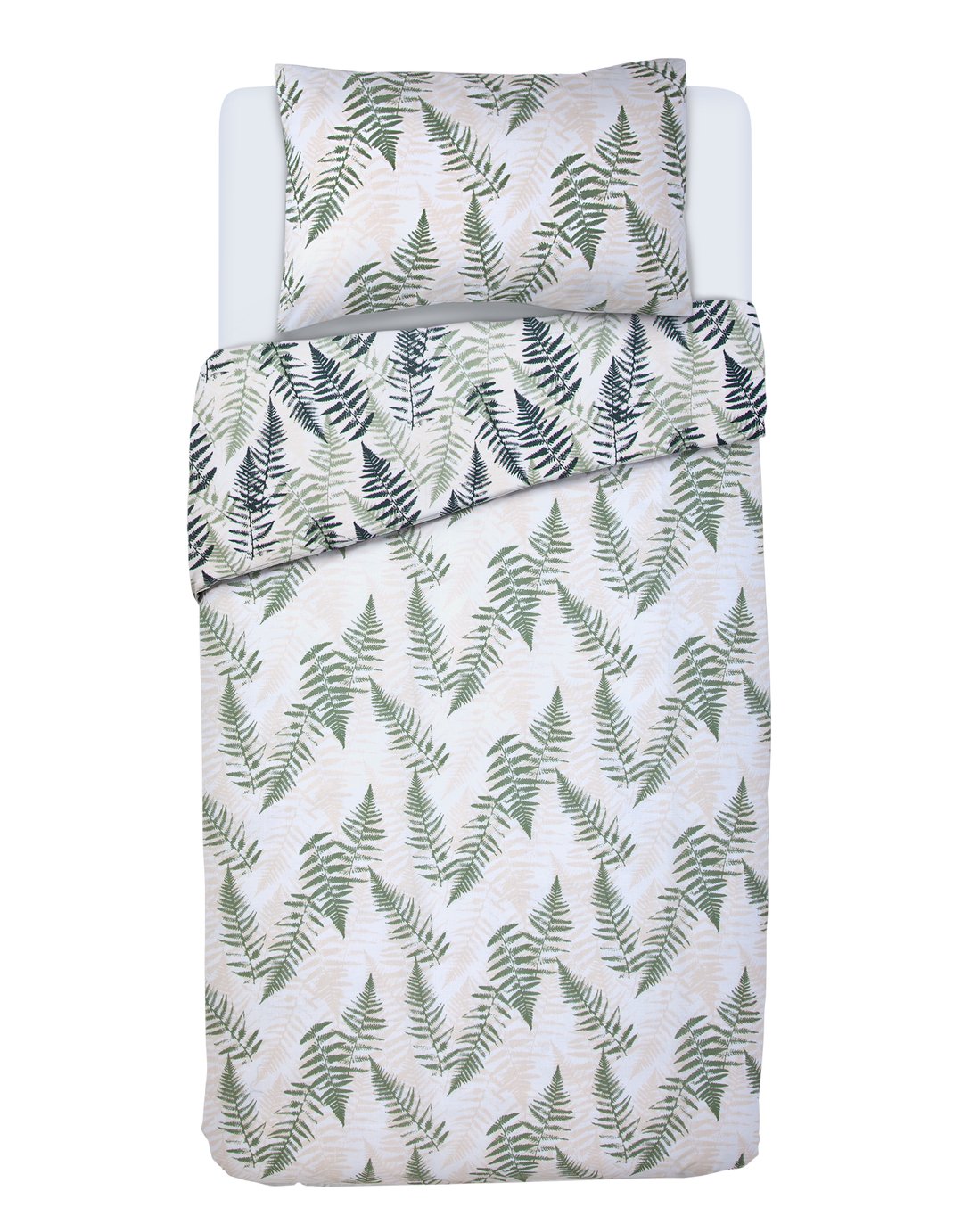 Argos Home Green Fern Print Bedding Set - Single