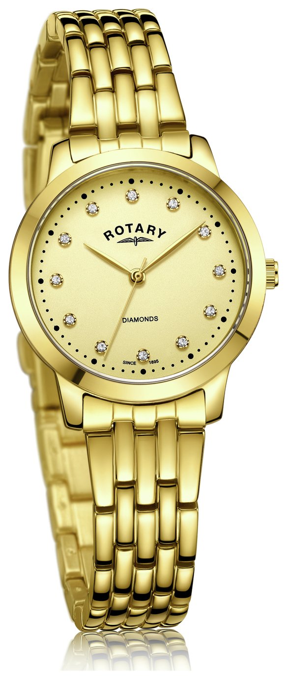 Rotary Ladies Diamond Set Dial Gold Coloured Bracelet Watch Review