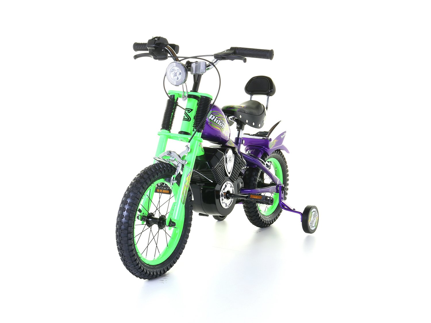 spike easy rider green chopper 14 inch wheel size kids bike