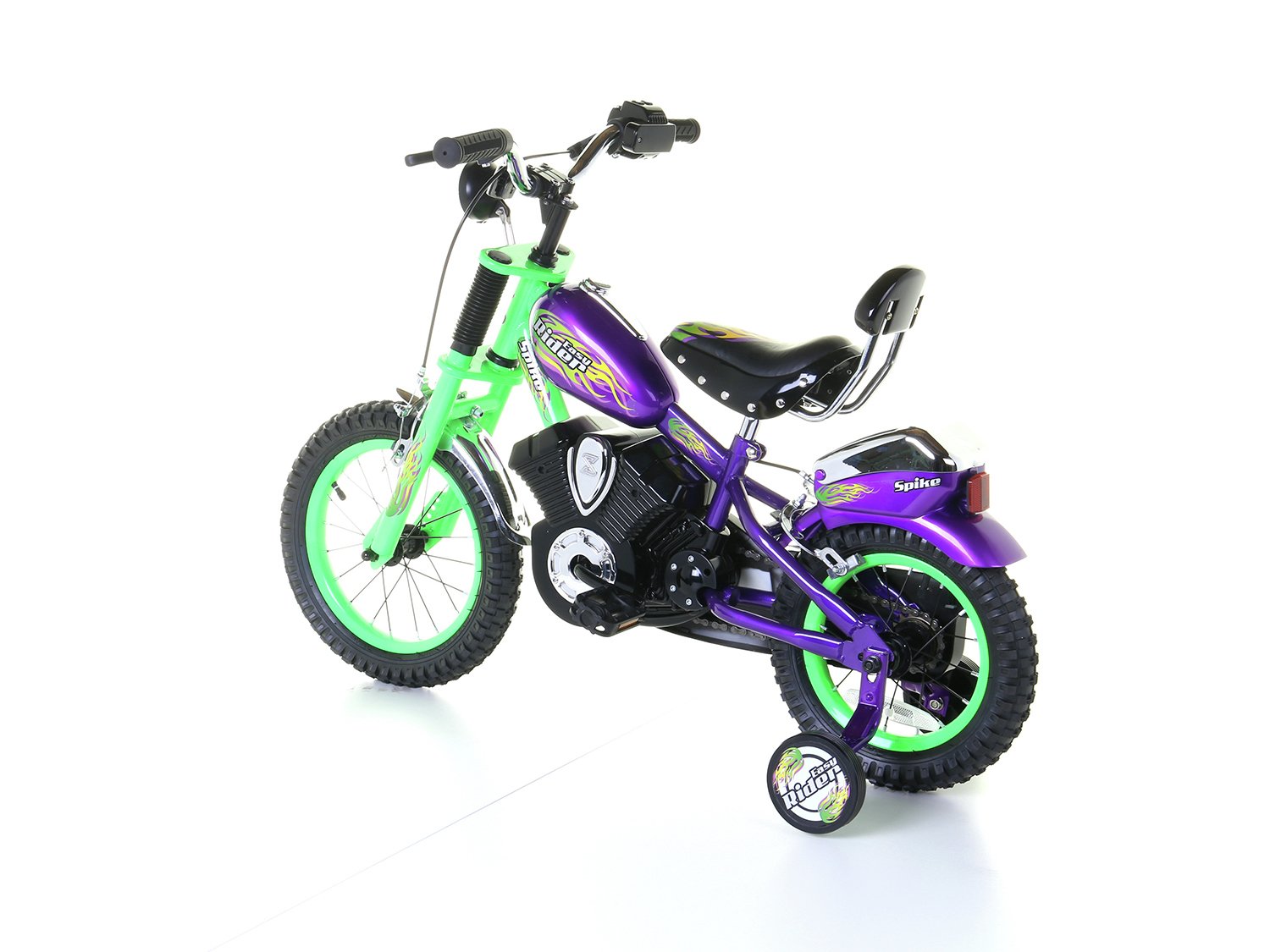 spike easy rider green chopper 14 inch wheel size kids bike