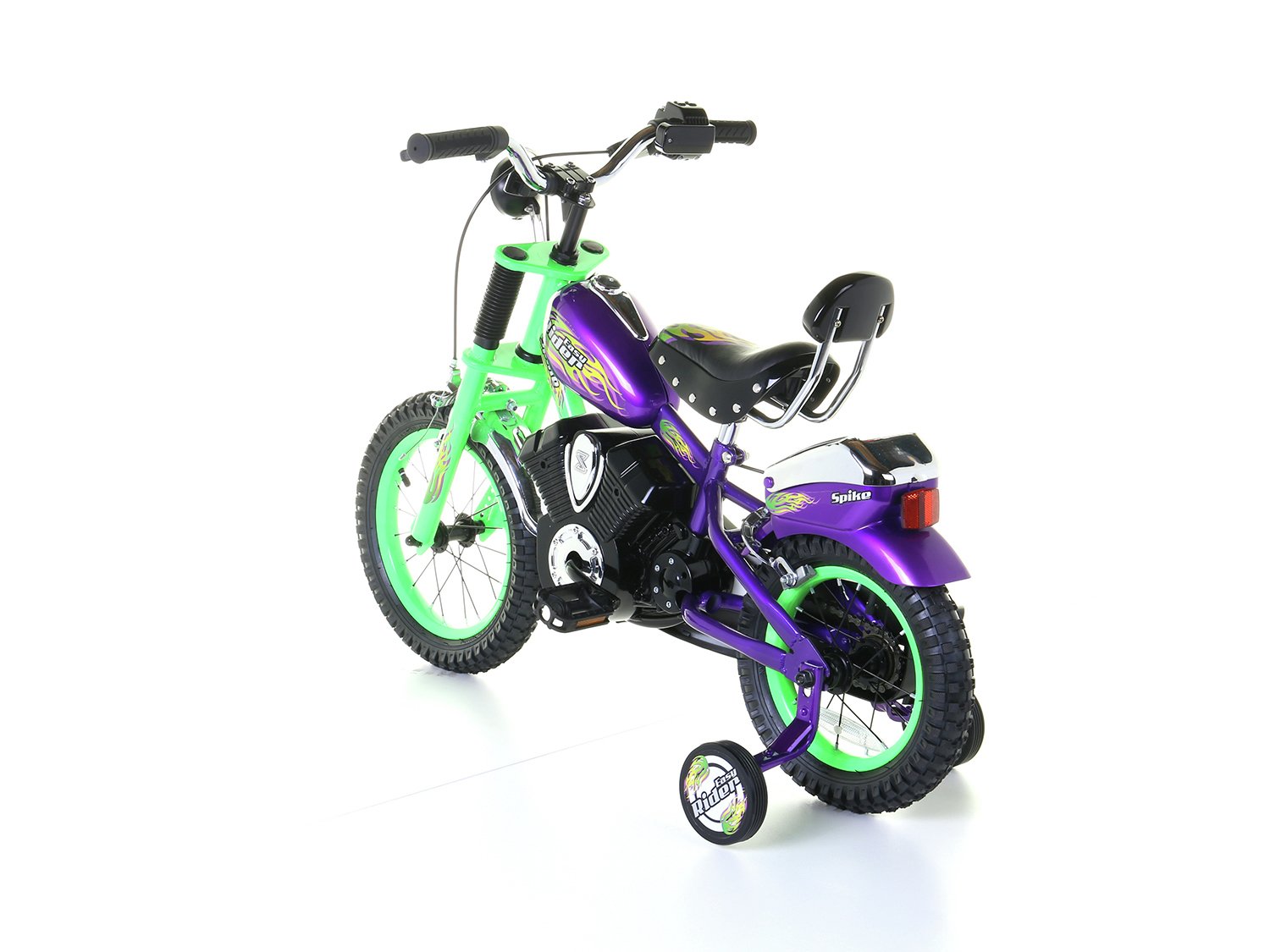 spike easy rider green chopper 14 inch wheel size kids bike