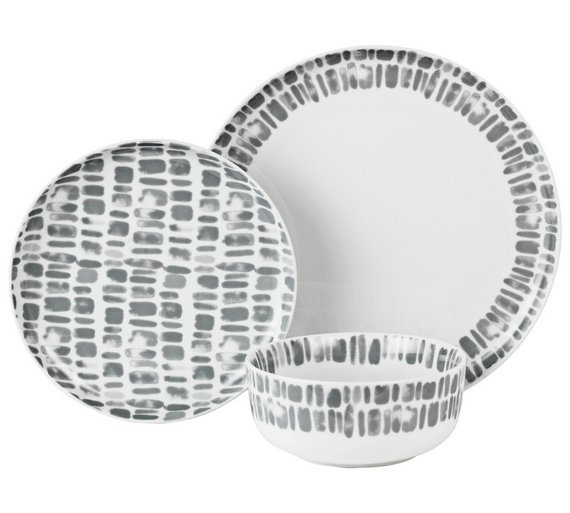 Argos Home Urban Escape Porcelain 12 Piece Dinner Set