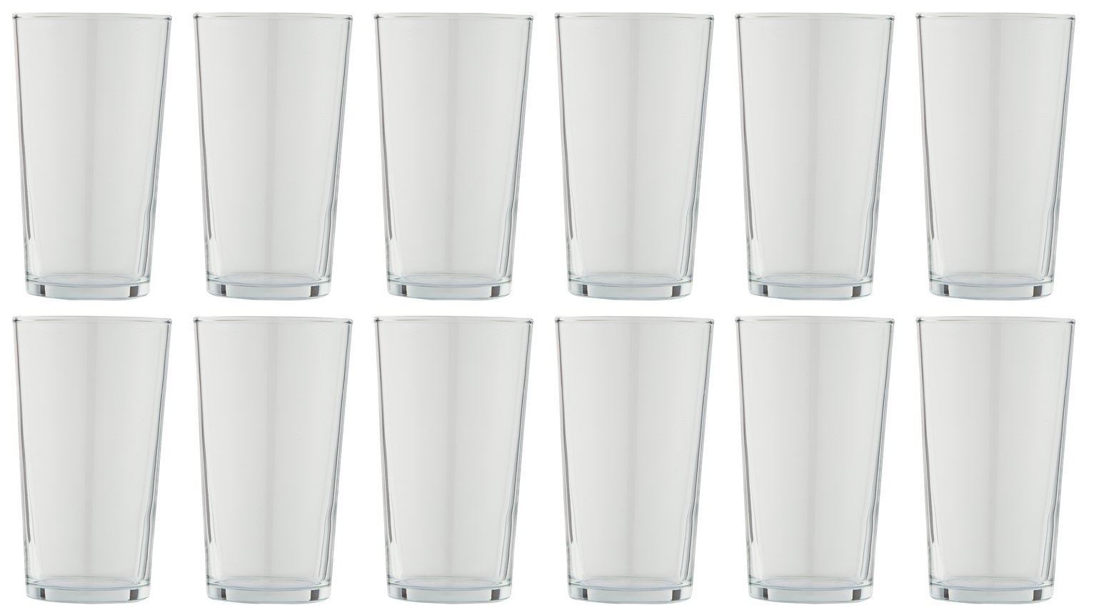 Argos Home Set of 12 Basic Beer Glasses
