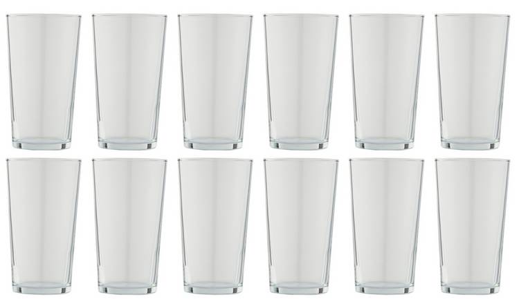 Argos Home Set of 12 Basic Beer Glasses