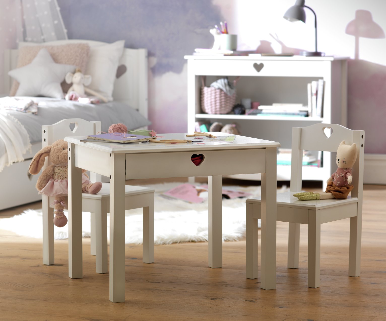 Habitat Kids Mia Table & 2 Chairs - White