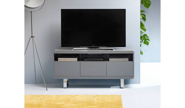 Buy Argos Home Sleigh Tv Unit Gloss Grey Tv Stands Argos