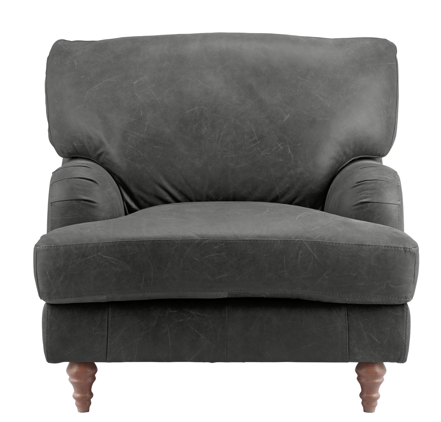 Argos Home Livingston Leather Armchair - Ash Grey