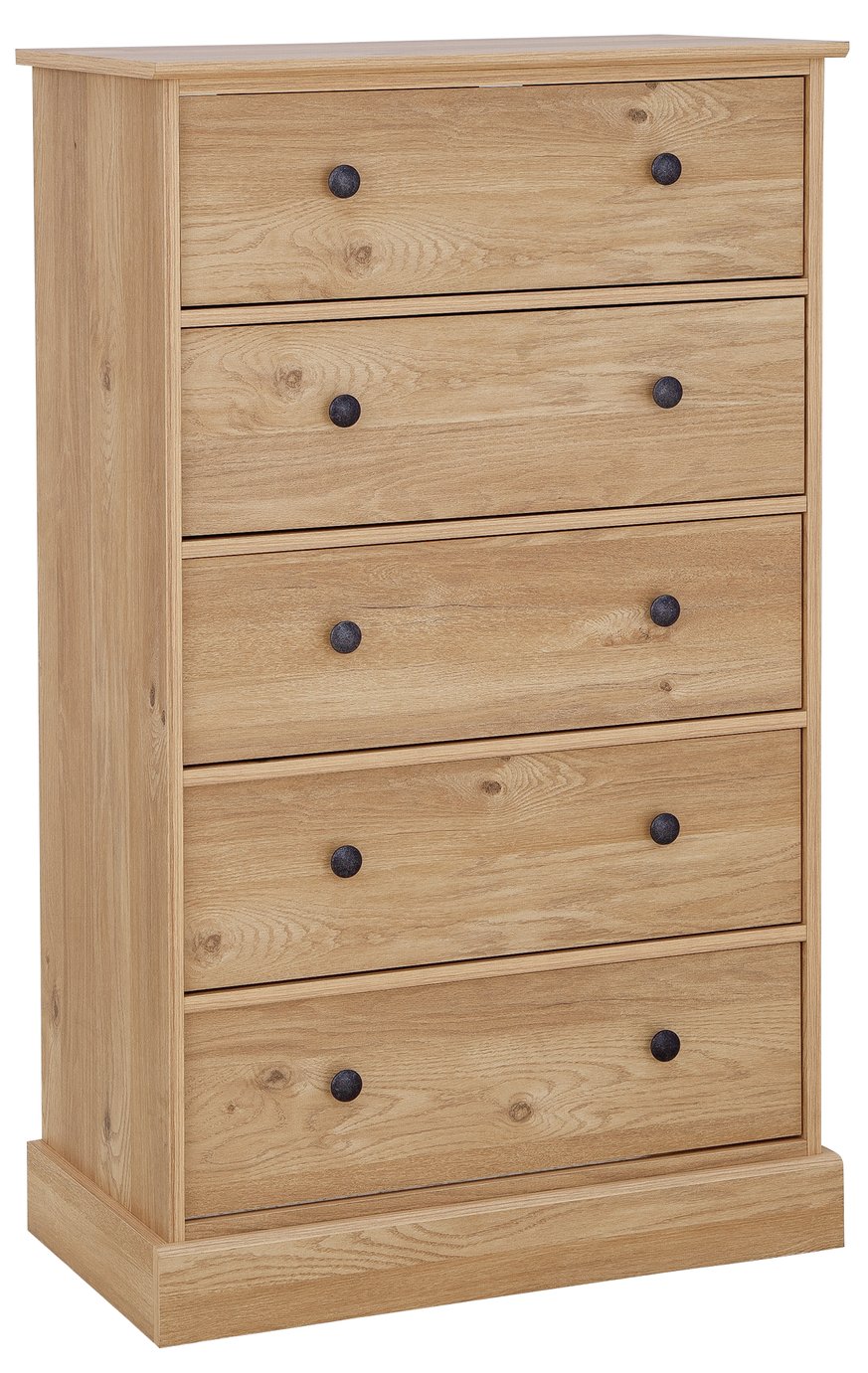 Argos Home Kensington 5 Drawer Chest - Oak Effect