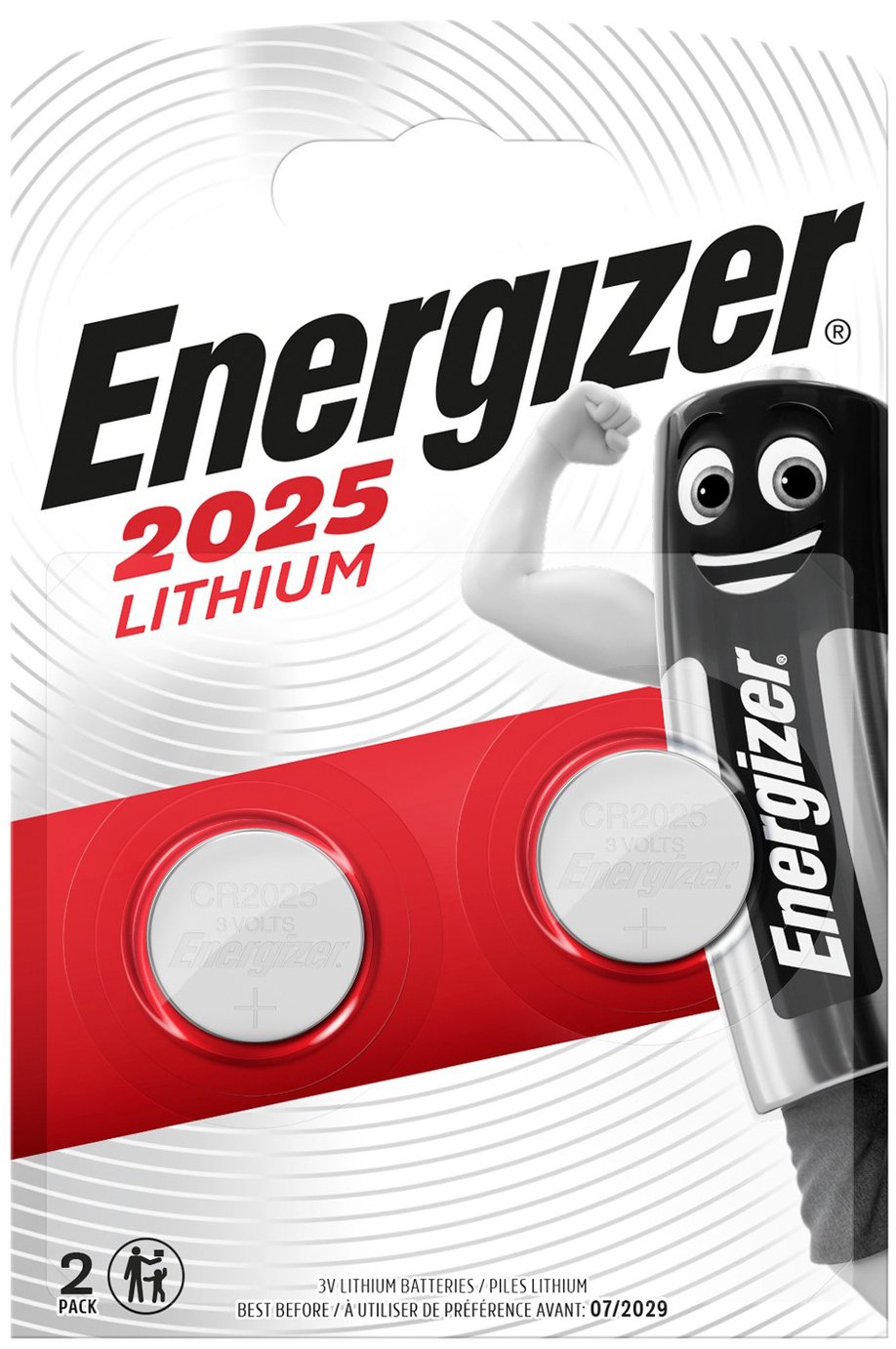 Energizer 2025 Lithium Coin Batteries - 2 Pack