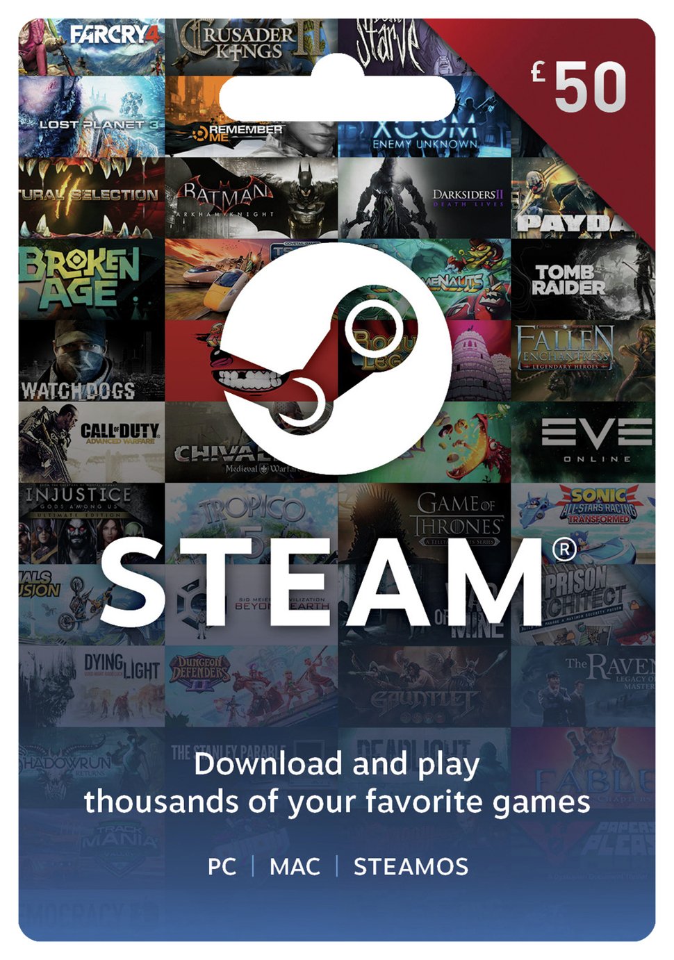 Steam Wallet £50 Card