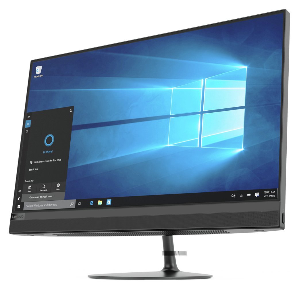 Lenovo 520 24 Inch AMD A9 8GB 1TB All-in-One PC - Black