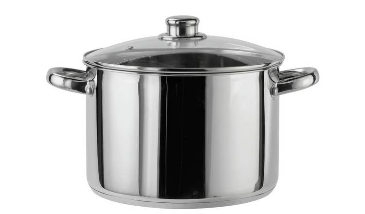 Buy Argos Home 24cm Stainless Steel Stock Pot, Saucepans