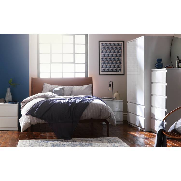 Habitat Jenson 4 Piece 3 Door Wardrobe Set - White Gloss 0