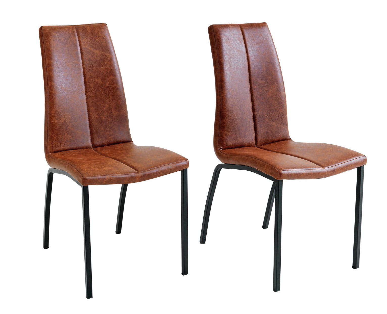 Argos faux leather online dining chairs