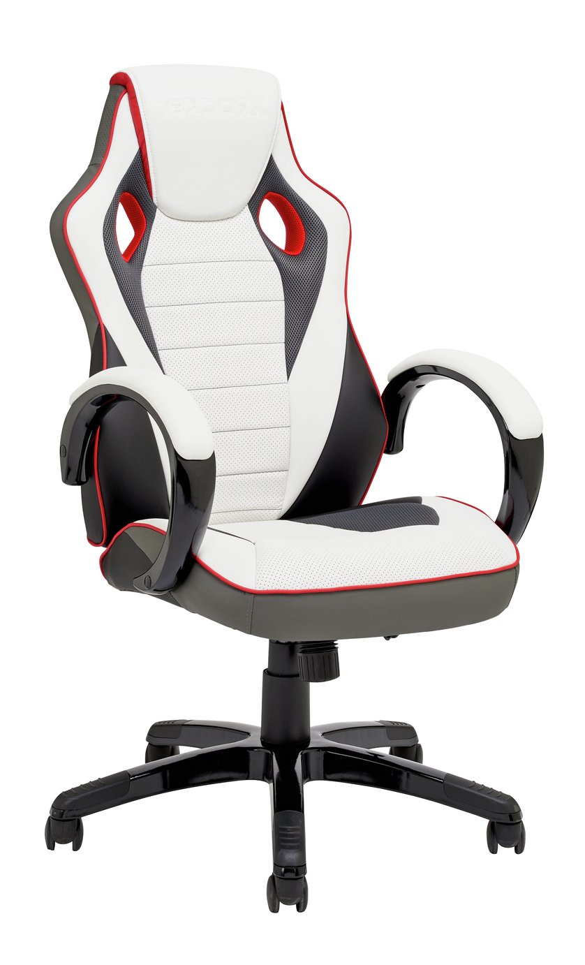 X-Rocker Druid Faux Leather Gaming Chair - White