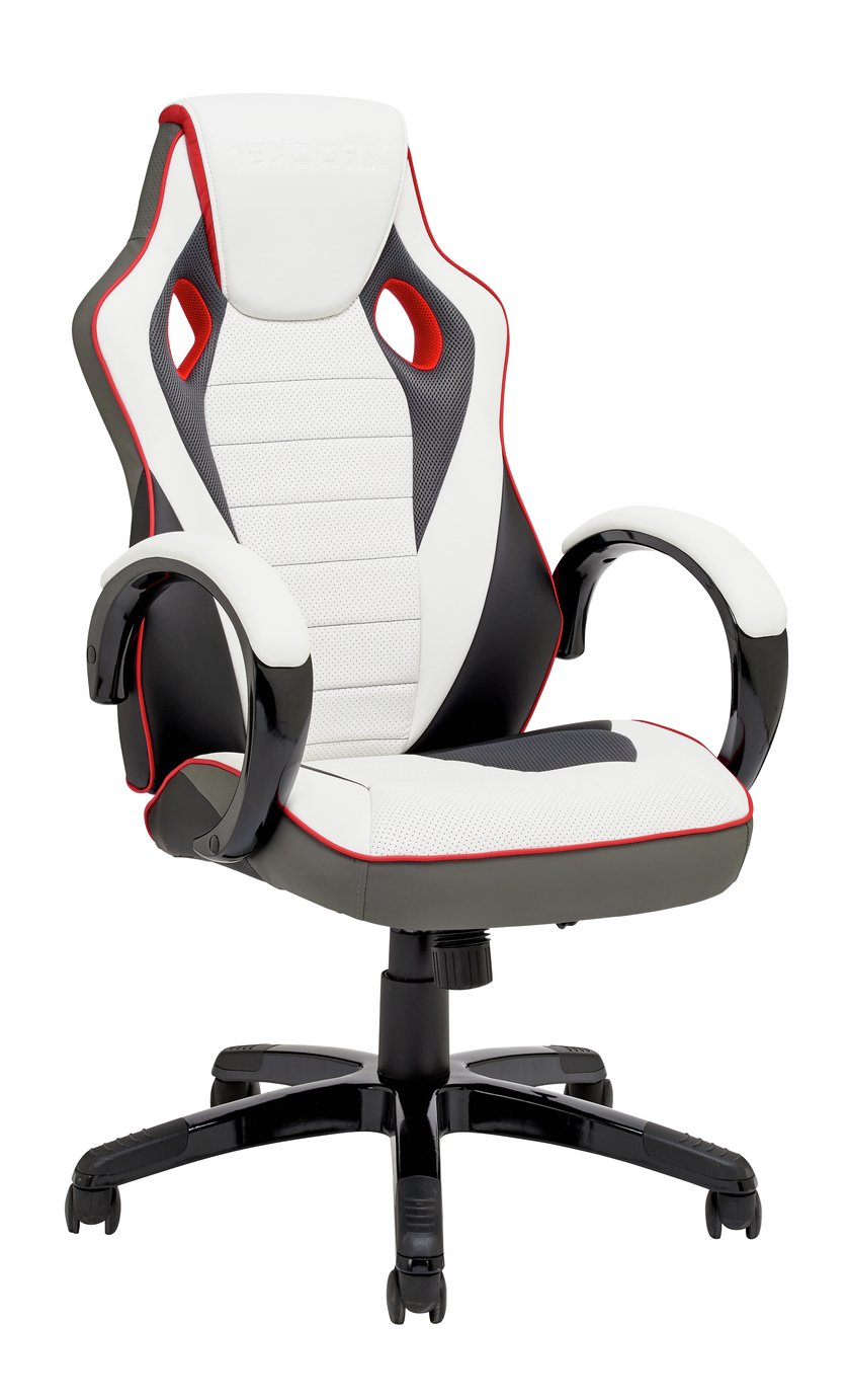 X Rocker Druid Faux Leather Gaming Chair White 8371391 Argos Price Tracker pricehistory