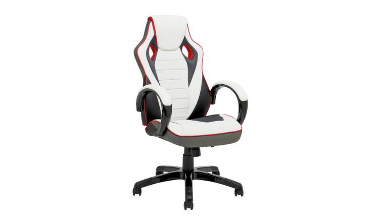 Buy X-Rocker Druid Faux Leather Ergonomic Gaming Chair - White | Gaming chairs | Argos