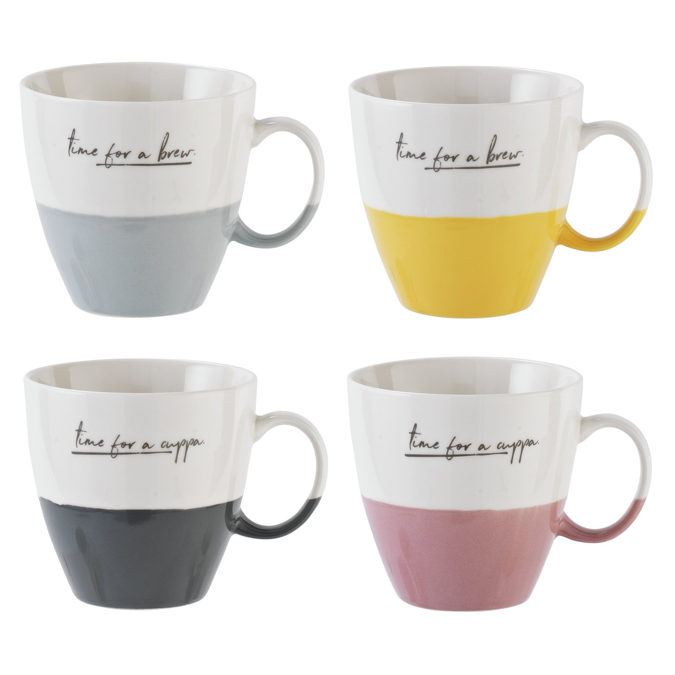 Argos Home Set of 4 Time for a Brew Mugs Reviews