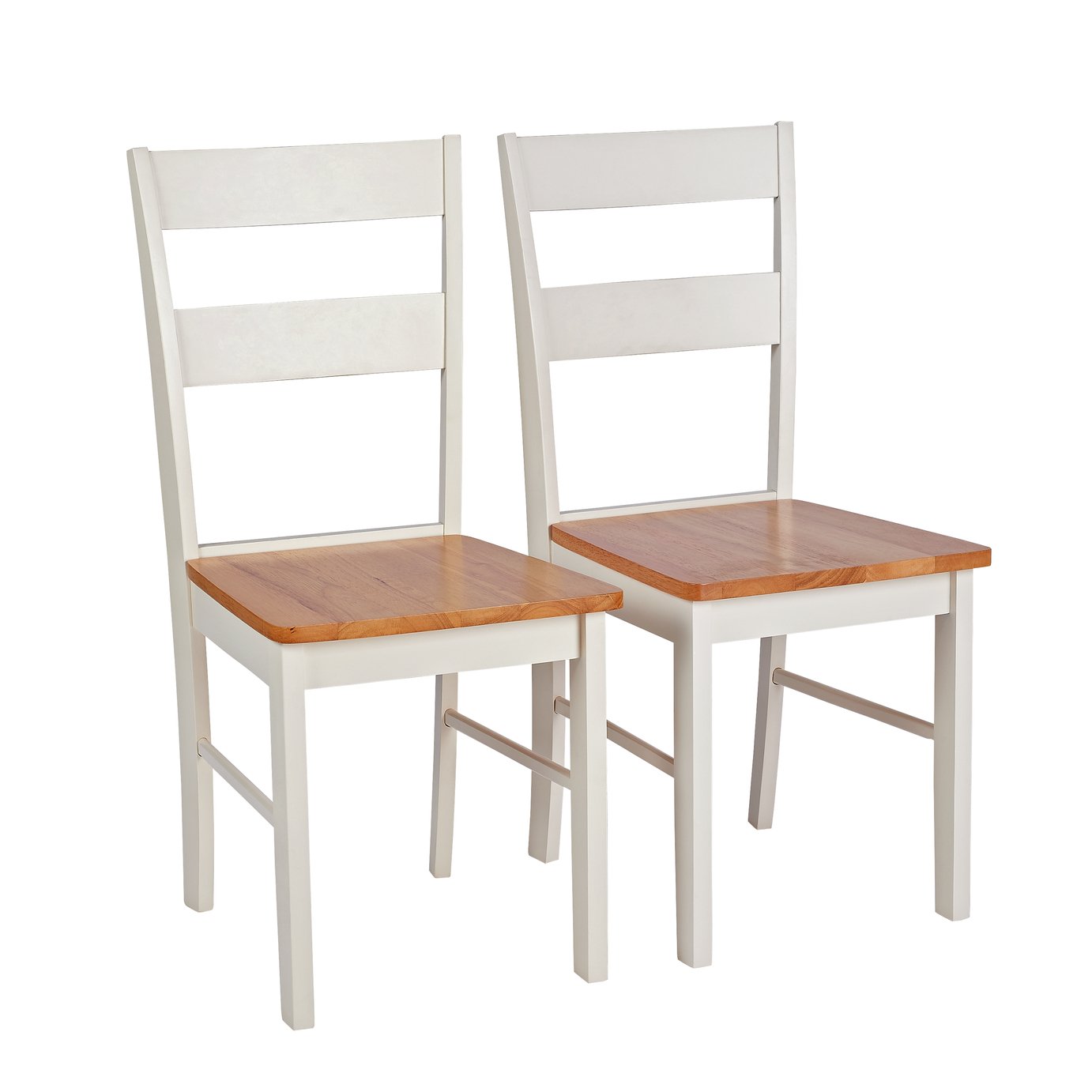 Habitat Chicago Pair of Dining Chairs - Two Tone