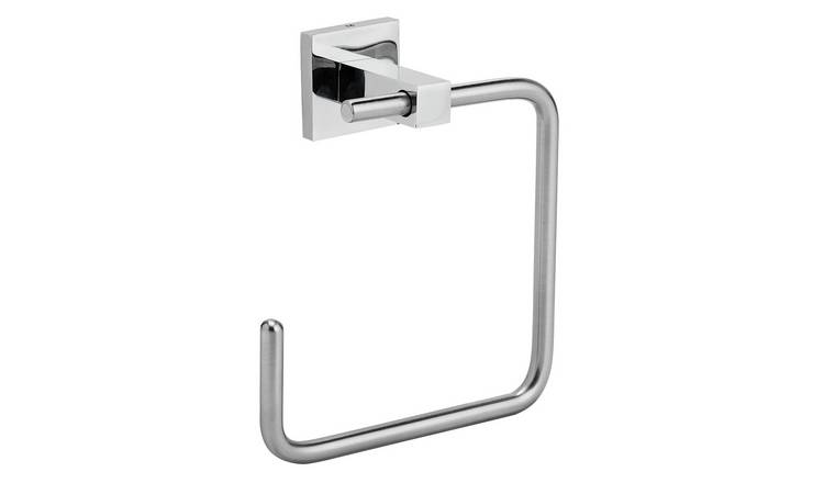 Buy Habitat Wall Mounted Towel Ring - Matt Black