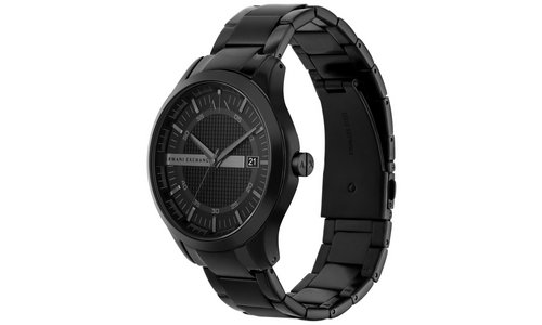 Armani Exchange Men s Black Stainless Steel Watch Jordan Ubuy