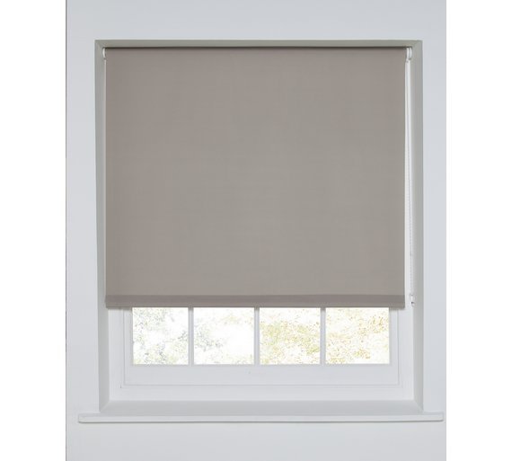 Argos Home Blackout Roller Blind - 4ft - Stone