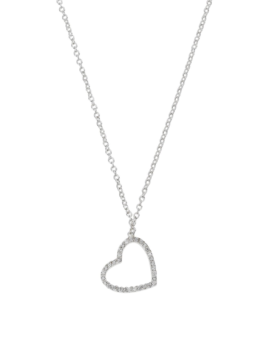 Amelia Grace Silver Colour Heart Pendant Necklace Review