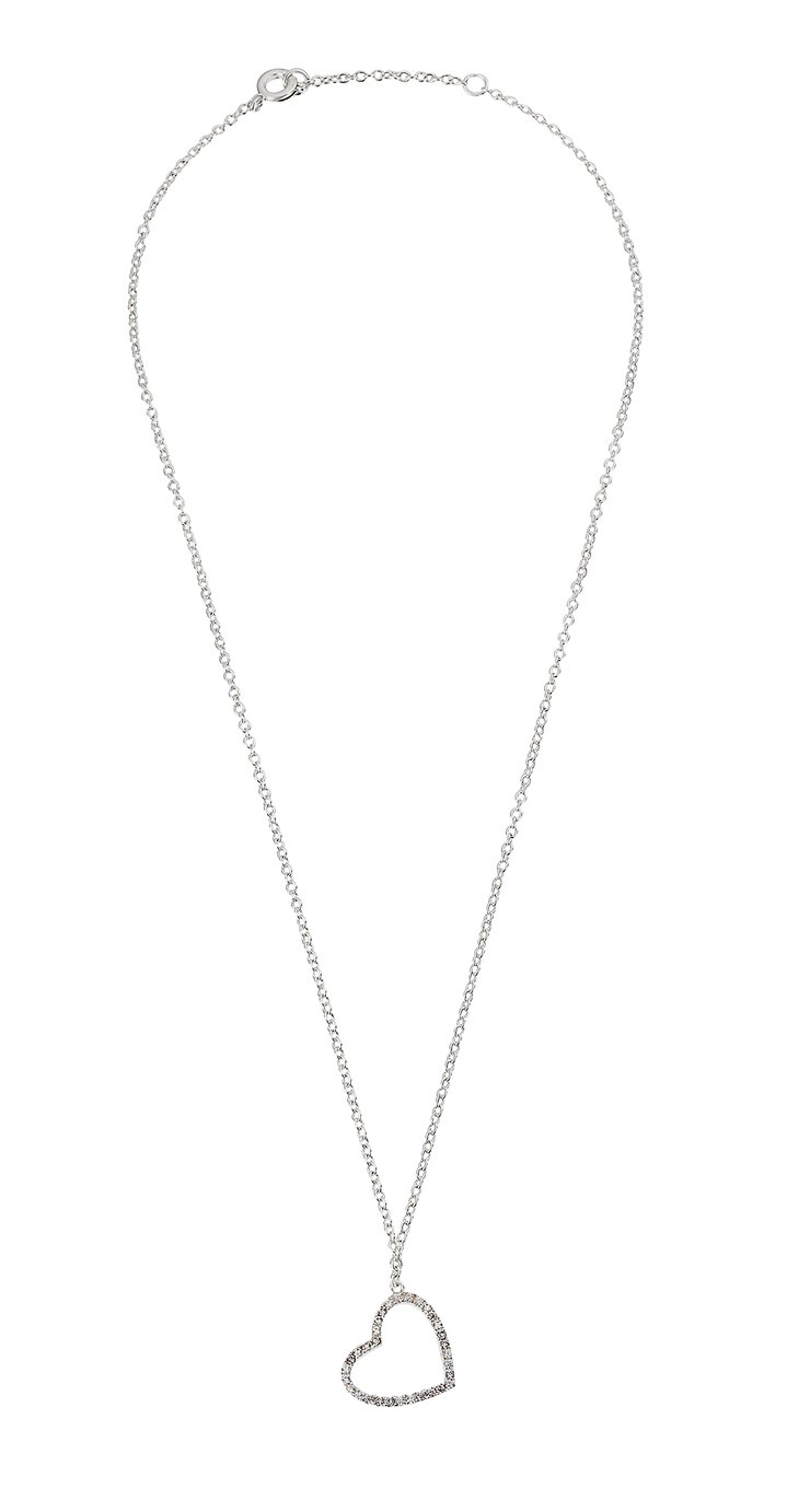 Amelia Grace Silver Colour Heart Pendant Necklace Review