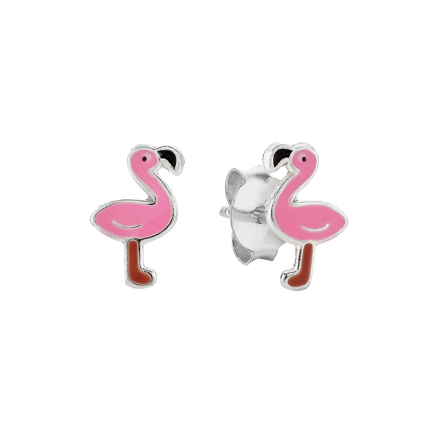 Revere Sterling Silver Flamingo Stud Earrings (8373533) | Argos Price ...
