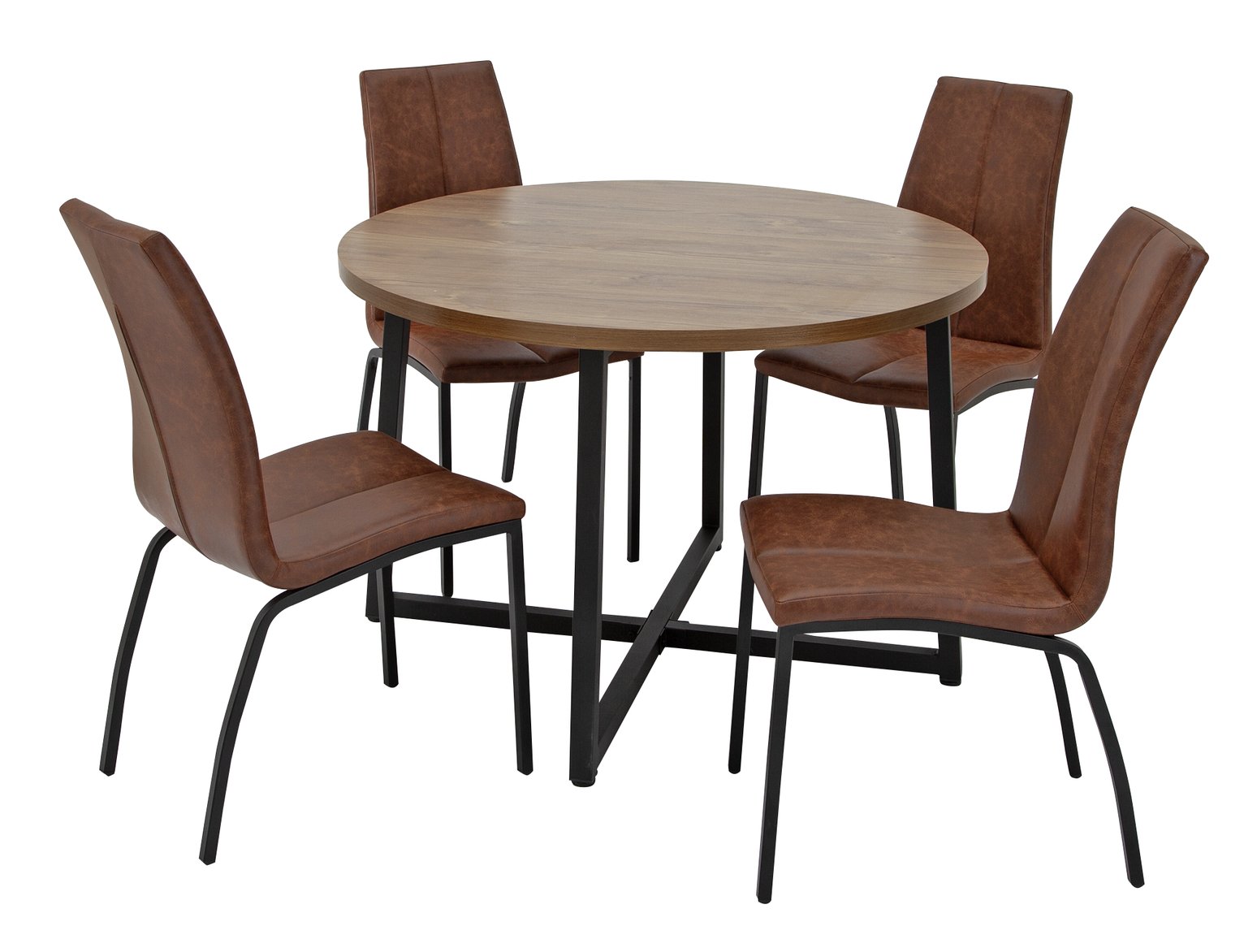 Argos Home Nomad Oak Effect Round Table 4 Milo Chairs 8373832 Argos Price Tracker pricehistory