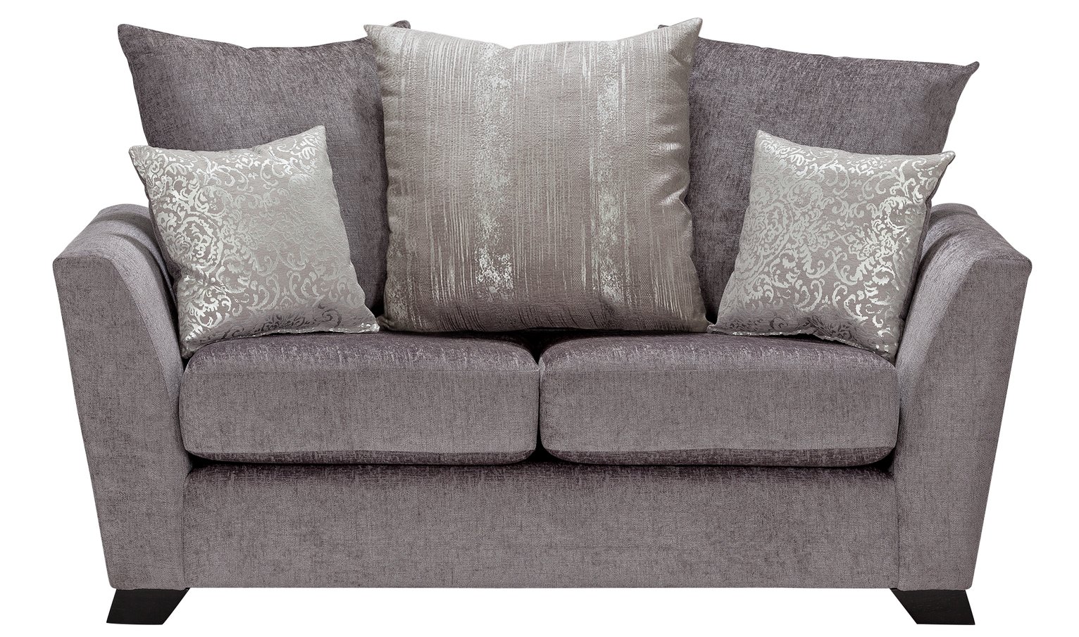 Argos Home Vivienne 2 Seater Fabric Sofa - Silver