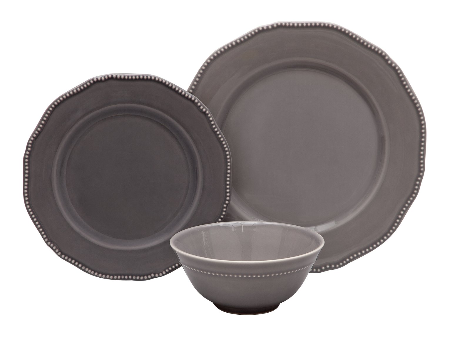 Argos Home Palatial 12 Piece Dinner Set - Grey