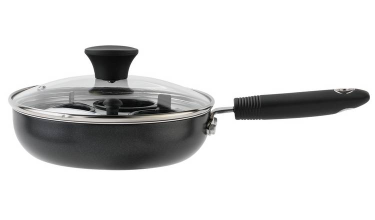 Argos Home 20cm Black Aluminium Egg Poacher