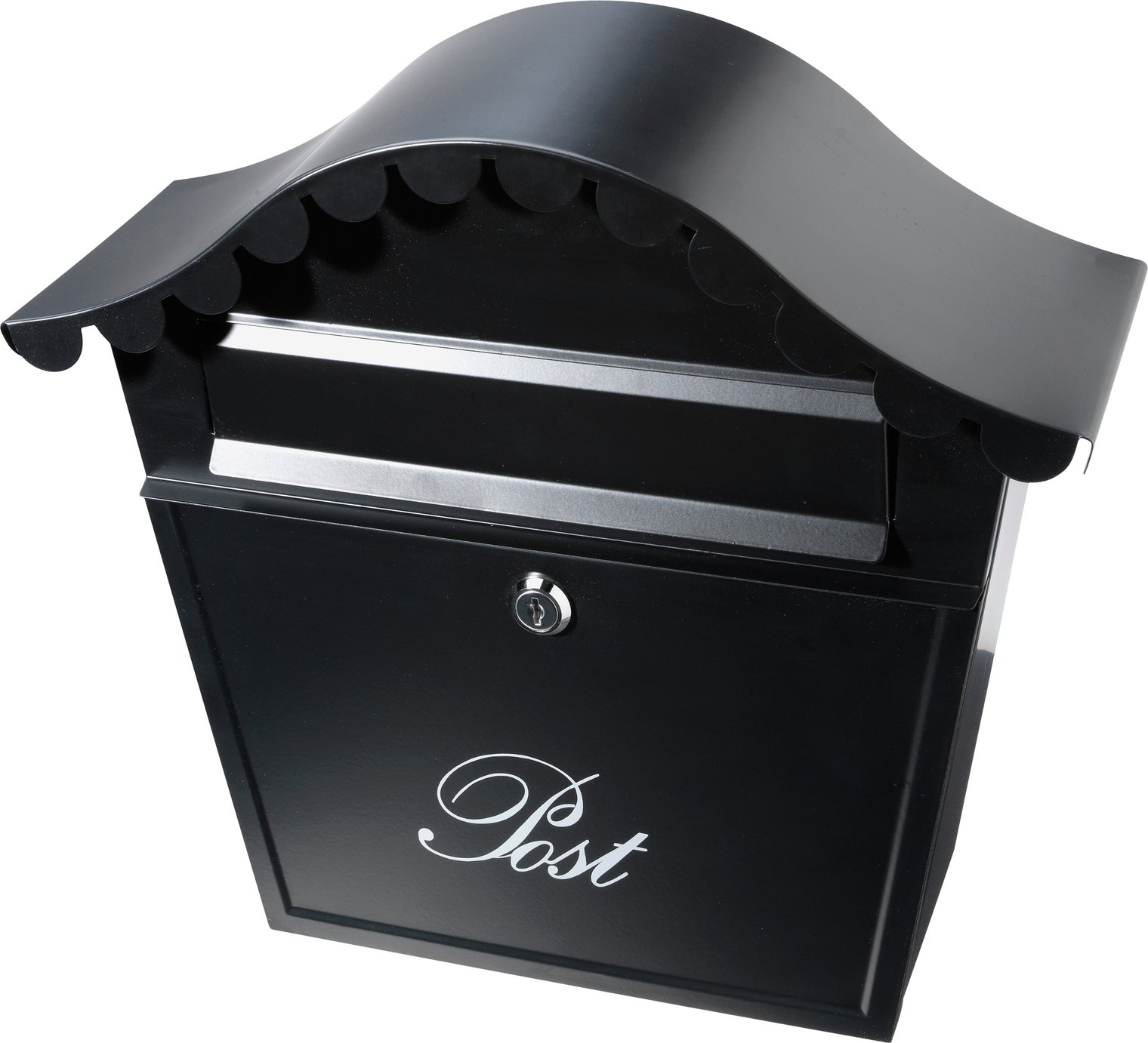 Argos Home Senior Wall Mountable Black Lockable Letter Box