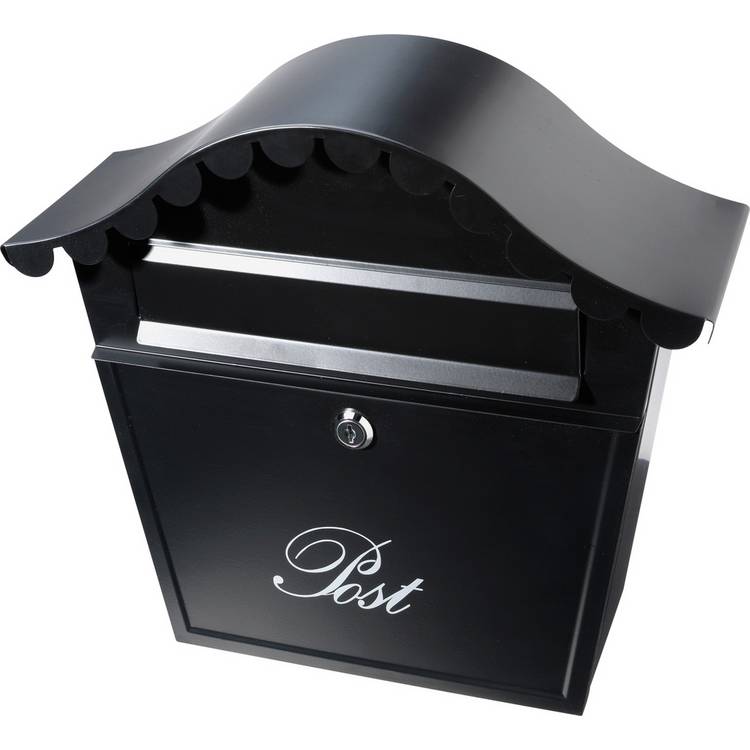Argos Home Senior Wall Mountable Black Lockable Letter Box 0