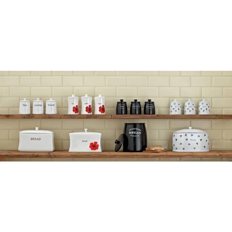 Argos Home Bistro 5 Piece Ceramic Storage Set - Black 0