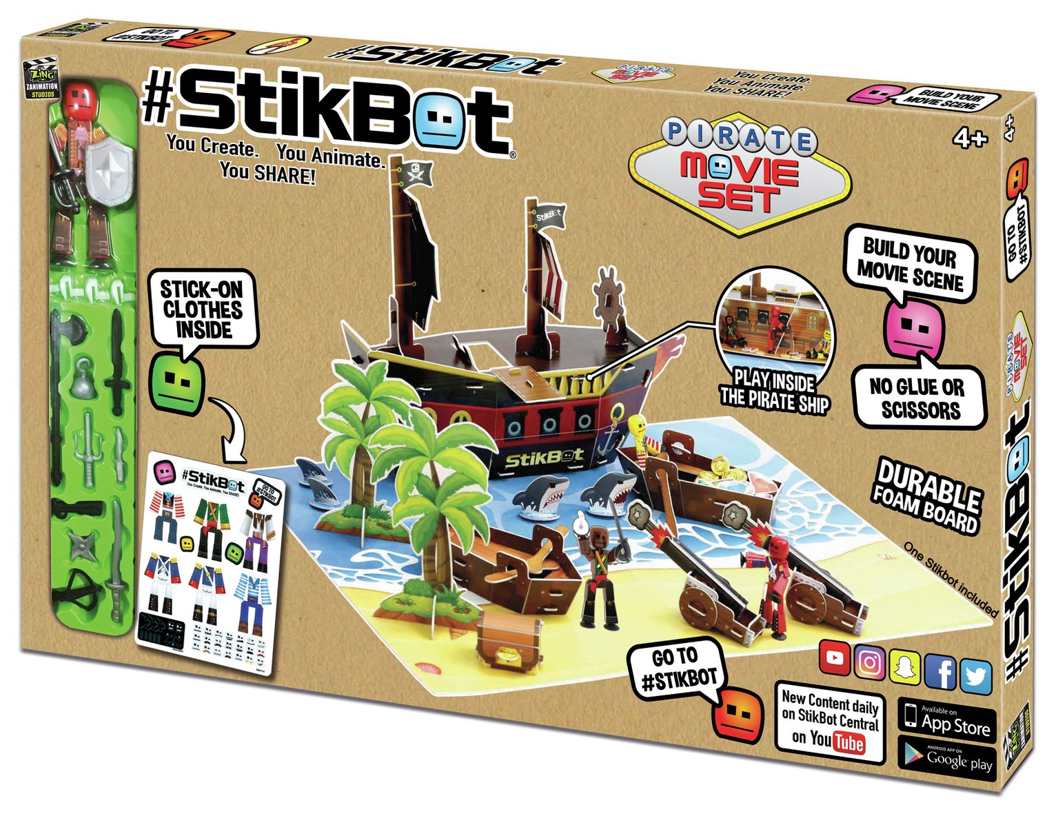 StikBot Movie Set Pirate